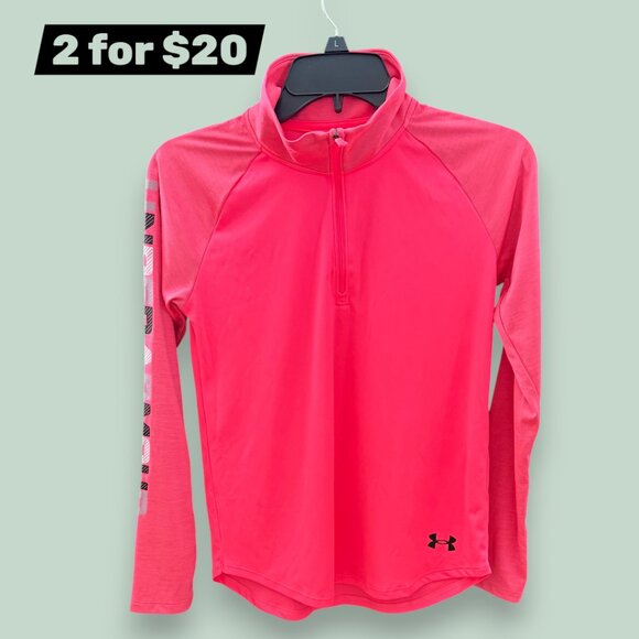 Under Armour Heatgear Hot Pink Long Sleeve Athletic Performance Top - Picture 3 of 9
